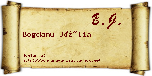 Bogdanu Júlia névjegykártya